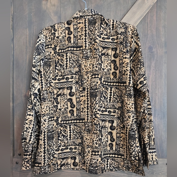 Vintage Anna Abstract Long Sleeve Button Up- Size Medium - Picture 5 of 5